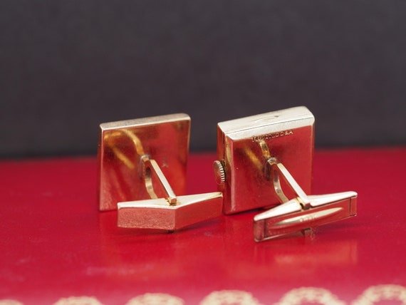 Vintage 14K Yellow Gold 1950s LeCoultre Cufflinks… - image 4