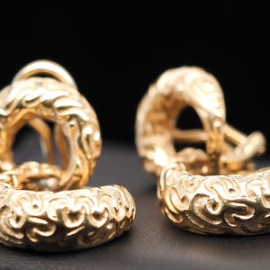 Vintage 14K Yellow Gold Dangling Earrings - VHK#593