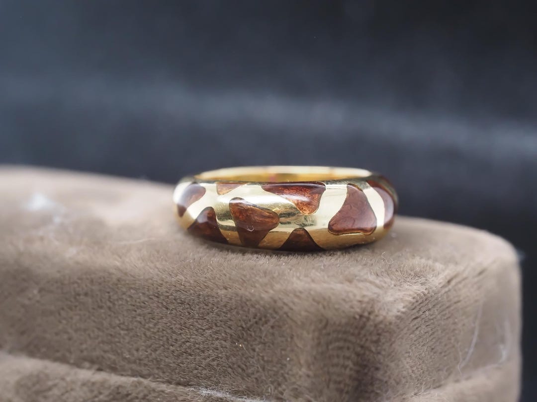 Estate Roberto Coin 18k Yellow Gold Giraffe Ring Size VHK