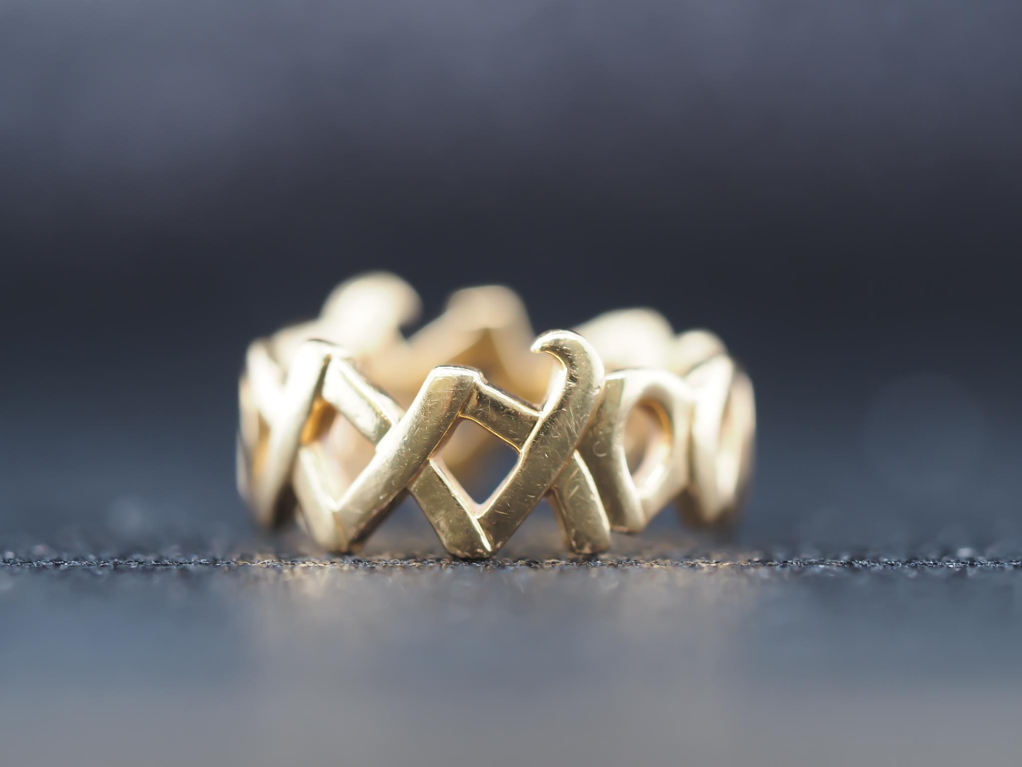 18k Yellow Gold “xxoo” Paloma Picasso Tiffany and Co Ring - - Etsy