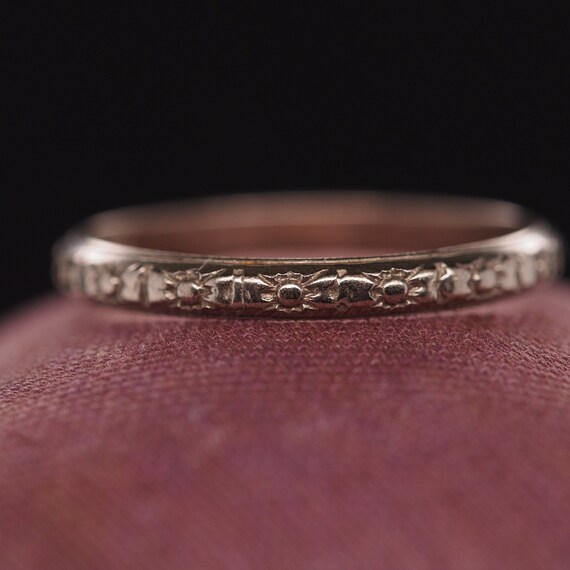 Circa 1929 Engraved Wedding Band- VHK# 212 - image 1