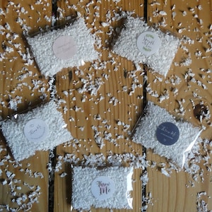 50 SNOW wedding confetti throws • DIY Kit - you fill the bags • Perfect for your winter wedding •  Approx 9x7cm bags •