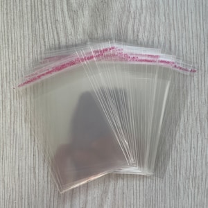25|50|75|100 Glossy Cellophane bags 9x7 cm • perfect for wedding confetti • sweets • chocolate • peel & seal •