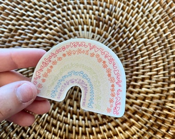 Skizze Regenbogen Sticker | Positive Vibes, Bunte Sticker, Wasserfester Aufkleber