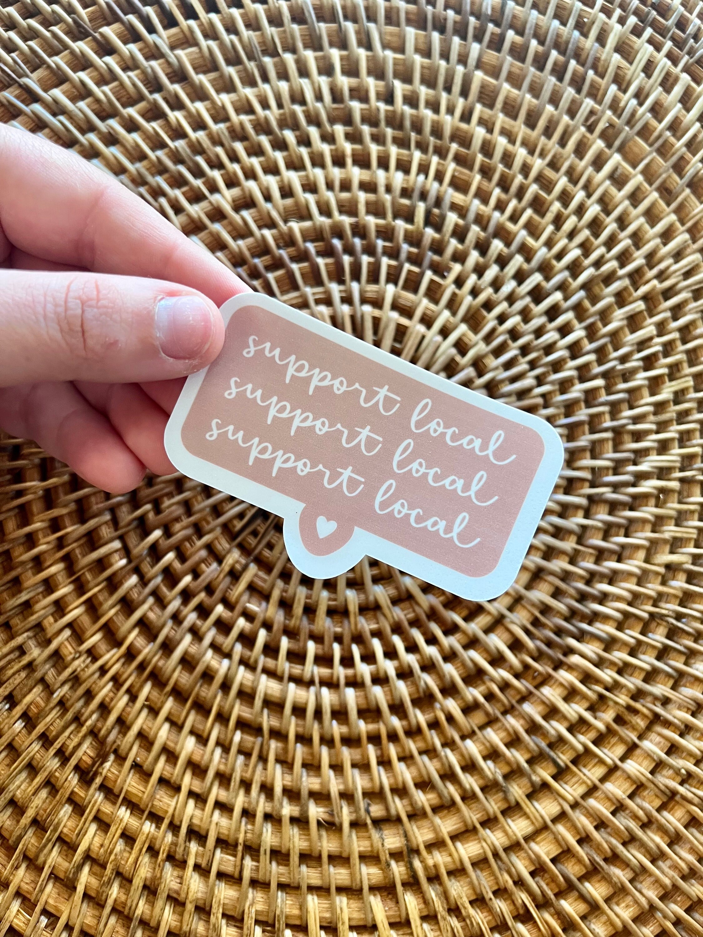 Support Local Sticker | Glossy Vinyl Sticker, Support Small Business ...