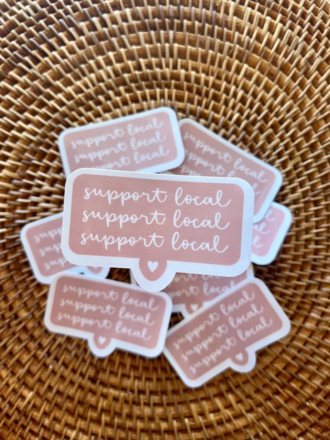 Support Local Sticker Glossy Vinyl Sticker, Support Small Business ...
