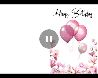 Animated birthday e-card. Digital birthday greeting. Greeting e-card. Video birthday card. Animated gif cards.