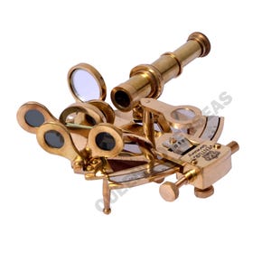 Antieke stijl astrolabium messing navigatie-instrument | Massief messing nautische sextant | Premium interieuraccenten | 3 inch glanzend messing