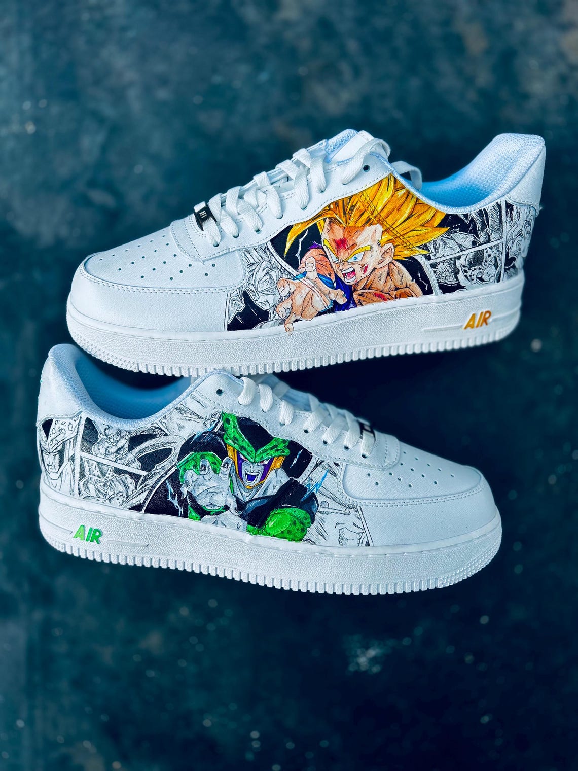 Custom Anime Air Force 1’s (gohan X Cell) - Etsy