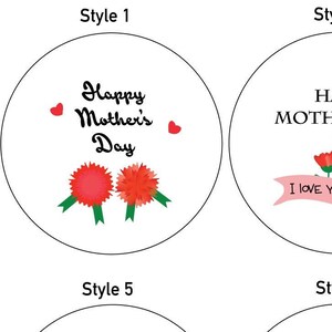 Happy Mothers Day Stickers / Happy Mothers Day Labels / Custom Stickers / Custom Labels