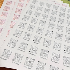 Custom QR Code Stickers: 1&quot; Waterproof or Matte Labels
