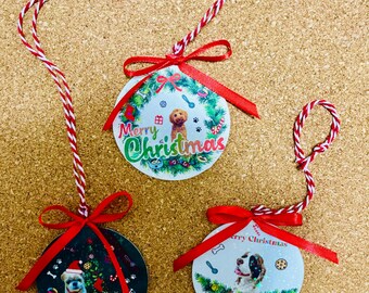 Custom Photo Christmas Ornament: Acrylic or Ceramic Family Keepsake