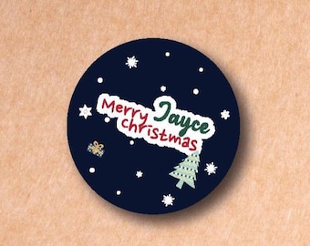 Personalized Name Labels /  Custom Festive Tag Designs  / Gift Wrapping Labels  / Seasonal Packaging Accents
