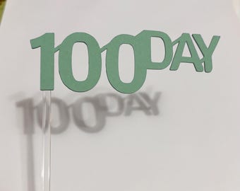 100 Days Party Cake Topper – Korean Baek-il Celebration Decor, 백일, Handmade 100 Days Cake Topper – Baby’s First Milestone Party ,