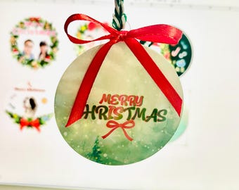 Custom Photo Christmas Ornament: Acrylic or Ceramic Family Keepsake