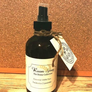 Natural Room Spray | 100% Essential Oils | Eucalyptus Lavender | Housewarming Gift | Home Fragrance