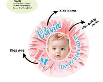 Make birthdays bloom with a personalized flower | face sticker.