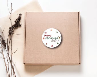 Personalized Name Labels /  Custom Festive Tag Designs  / Gift Wrapping Labels  / Seasonal Packaging Accents