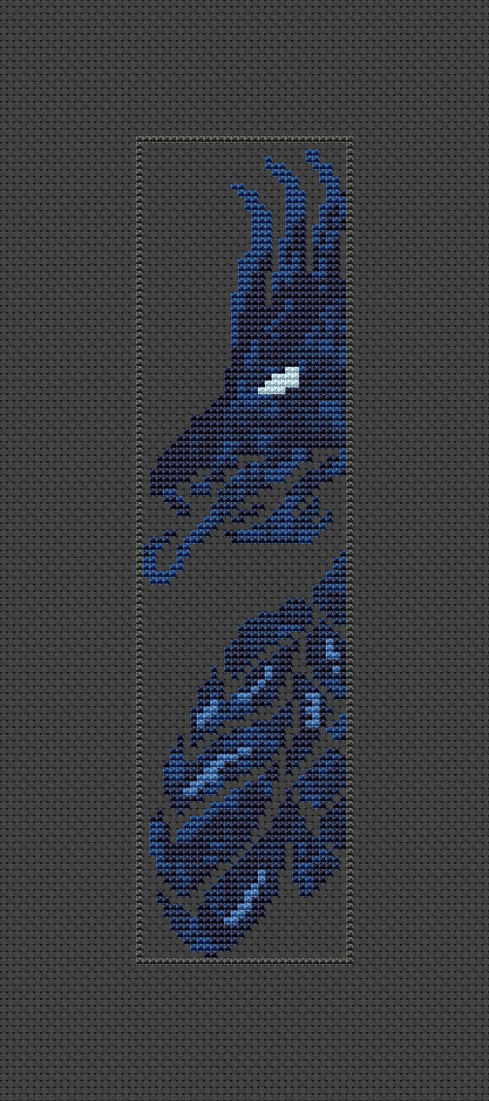 Blue Dragon Bookmark Cross Stitch Pattern New Dad Gift Dungeon Etsy