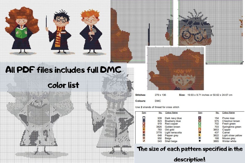 Dragon Bookmark Cross Stitch Pattern PDF Epic Dragons Pink Etsy