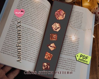 Dés point de croix Patron de marque-page PDF