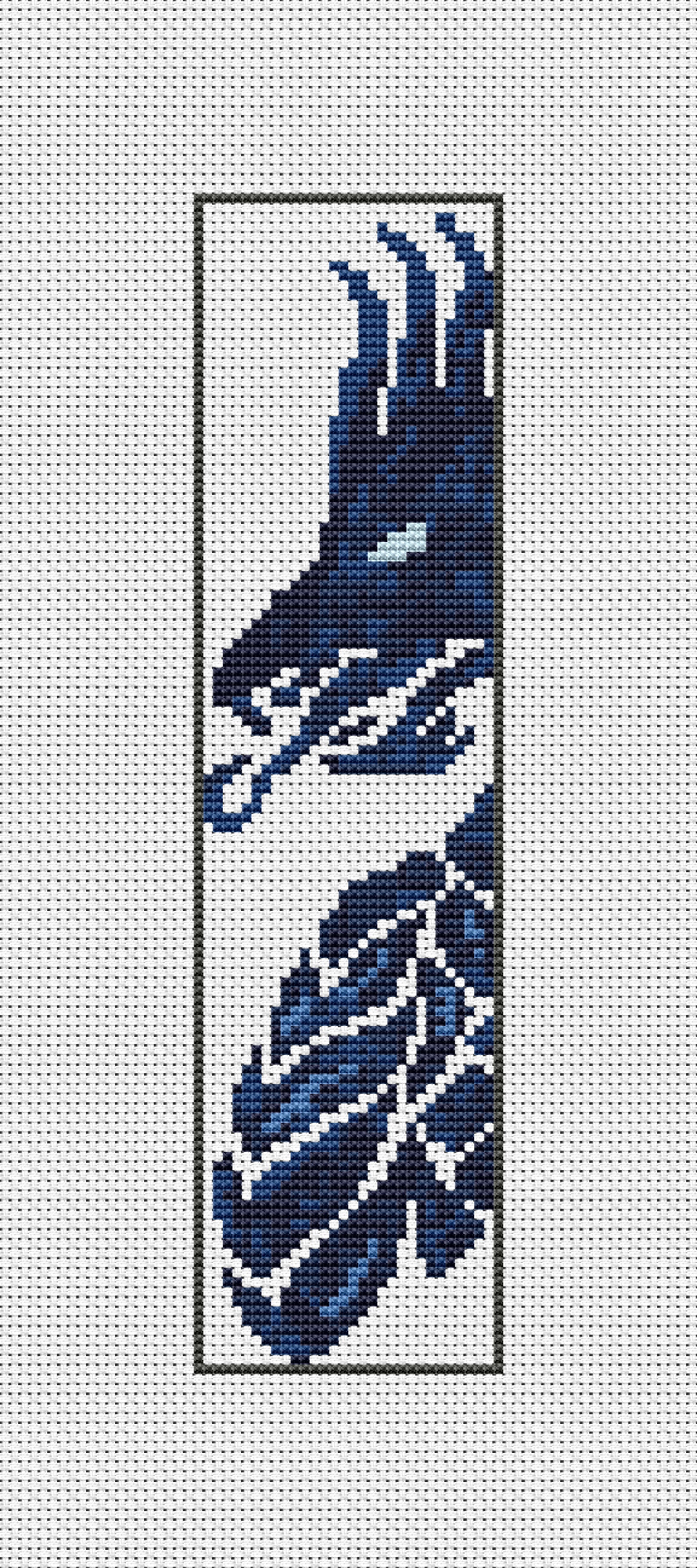 Blue Dragon Bookmark Cross Stitch Pattern New Dad Gift Dungeon Etsy