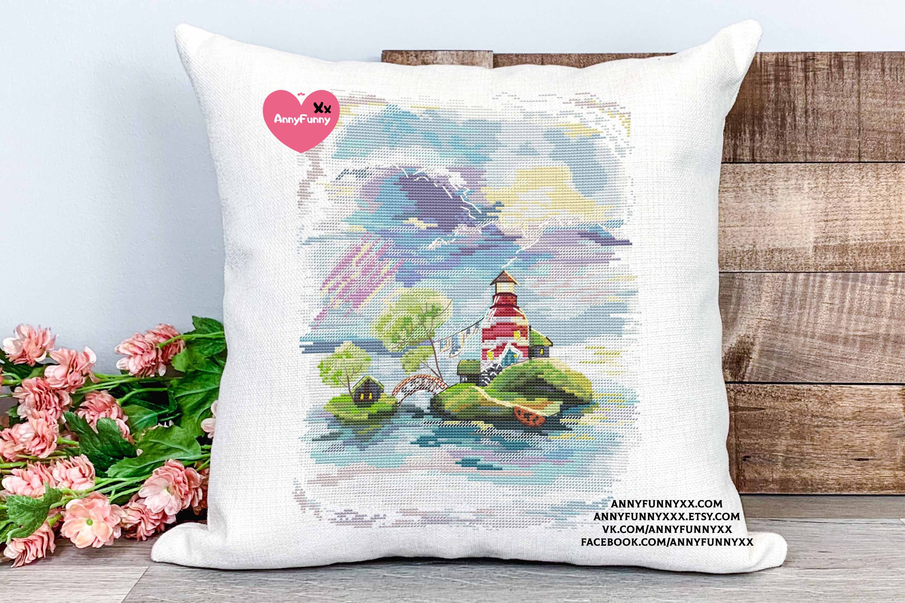 Small Lighthouse Cross Stitch Pattern PDF Sea Cross-stitch - Etsy