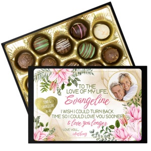 Decadent Assorted Chocolate Truffle Collection in a Personalized Love of My Life Gift Box, 12 pc., Chocolate Gift, Edible Gift, Baked Goods