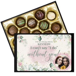 Decadent Assorted Chocolate Truffle Collection in a Personalized Special friend Gift Box, 12 pc., Chocolate Gift, Edible Gift, Baked Goods