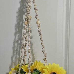 Vintage Mid Century NOS Sea Shell Hanging Plant Holder/Hanger ONLY - Boho Beach Nautical Decor 38&quot;