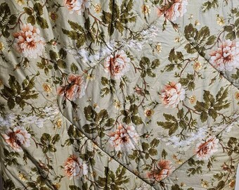 Lauren Ralph Lauren Yorkshire Rose Blumen Tröster Vintage Baumwollsatin - Wunderschöne!