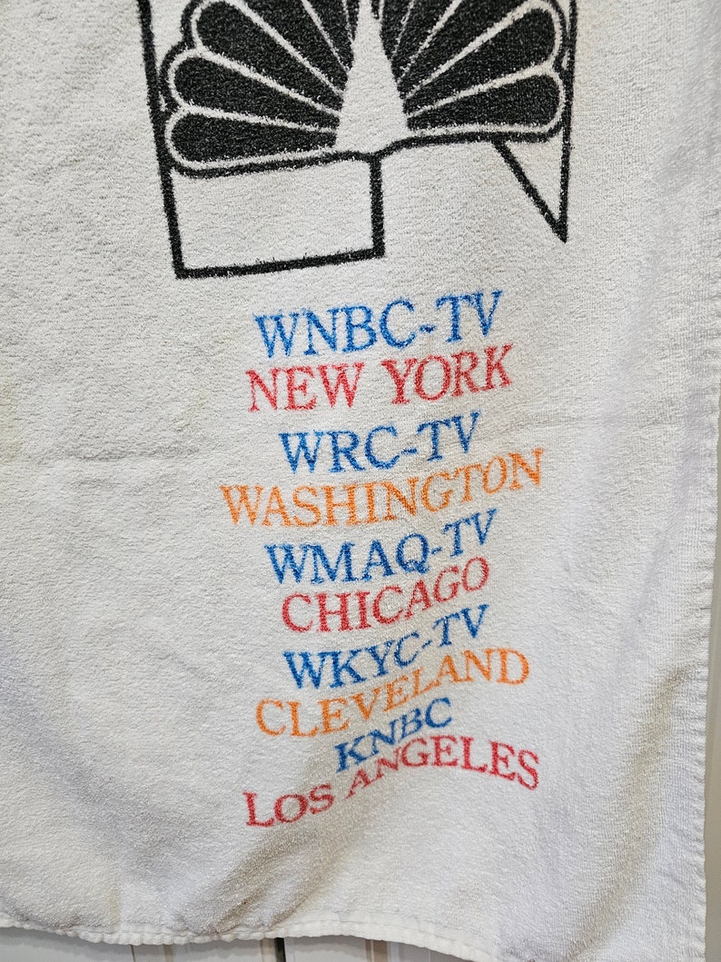 HUGE Rare 1980s Fine Fashion Towels NBC Prime Time TV Cotton Beach