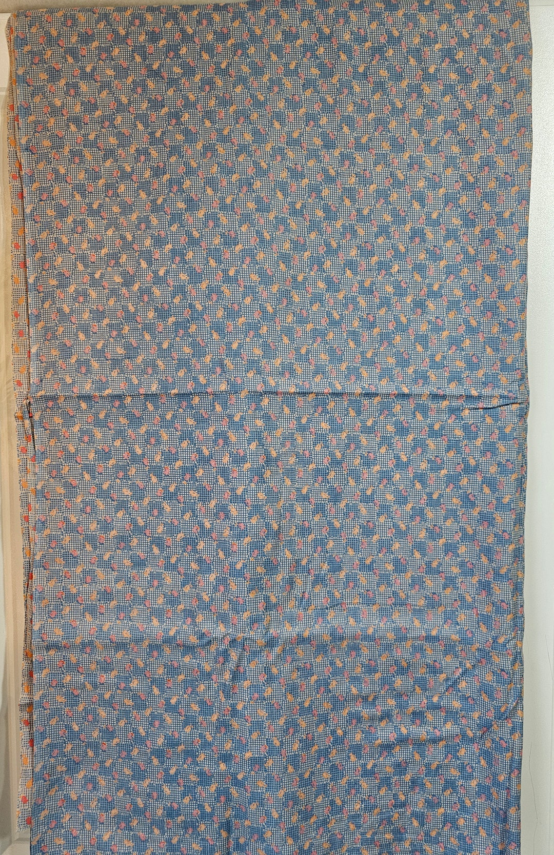 Rarest Cloth Rare True Vintage 1930s Era Reversible Lightweight Cotton Fabric Tulip ...