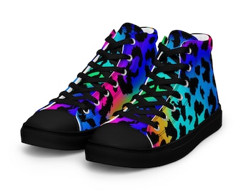 Rainbowcore Cheetah High Top Shoes