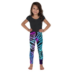 Leopard Kids Girls Leggings (2T-7), Cheetah Animal Print Toddler Children  Cute Printed Yoga Pants Graphic Fun Tights Gift