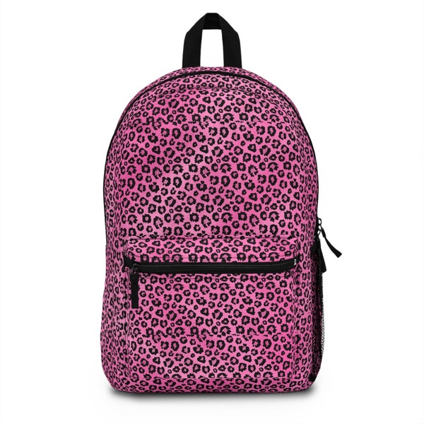 Pink Cheetah Backpack Etsy