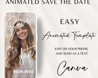 Graduation Save the Date Template, Save the Date Text message, Animated Save the Date, Graduation Party Template, High School Invitation