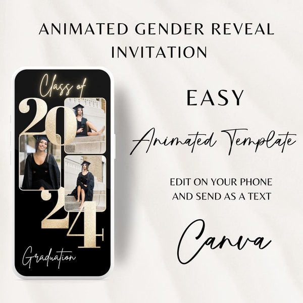 2024 Graduation Invite Canva Etsy UK