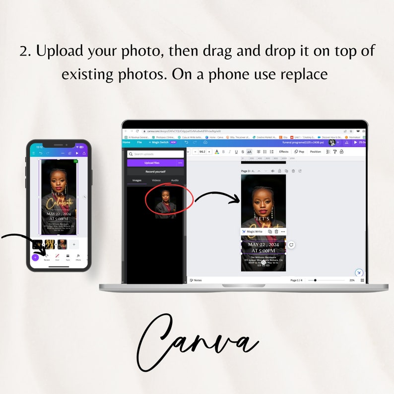 Sparkle Graduation Party Invitation 2024, Instant Download, Phone