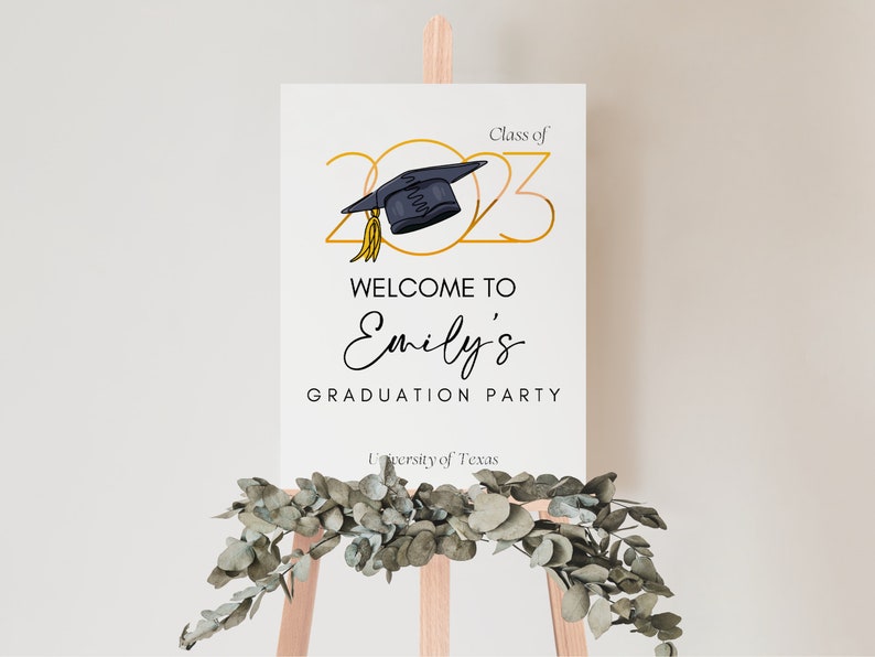 Graduation Welcome Sign, Graduation Poster, Download, Graduate