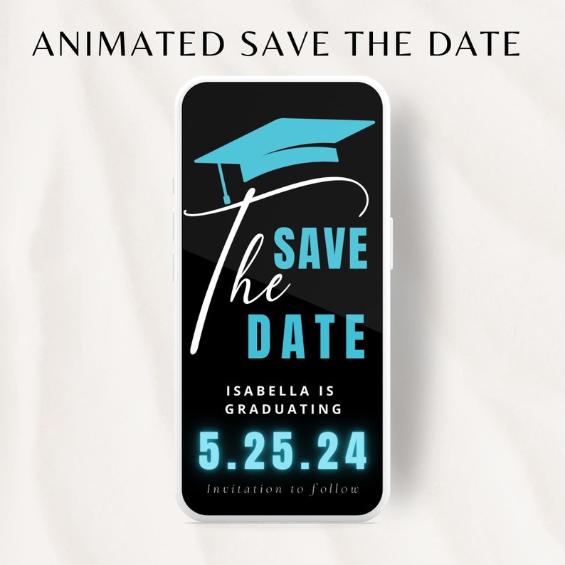 Graduation Save the Date Template for Texting, Save the Date Text ...