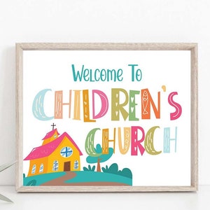 Sunday School Religion Posters INSTANT DOWNLOAD Welcome to Sunday School Sign Children Ministry Welcome Kids Church Bible Studies Class