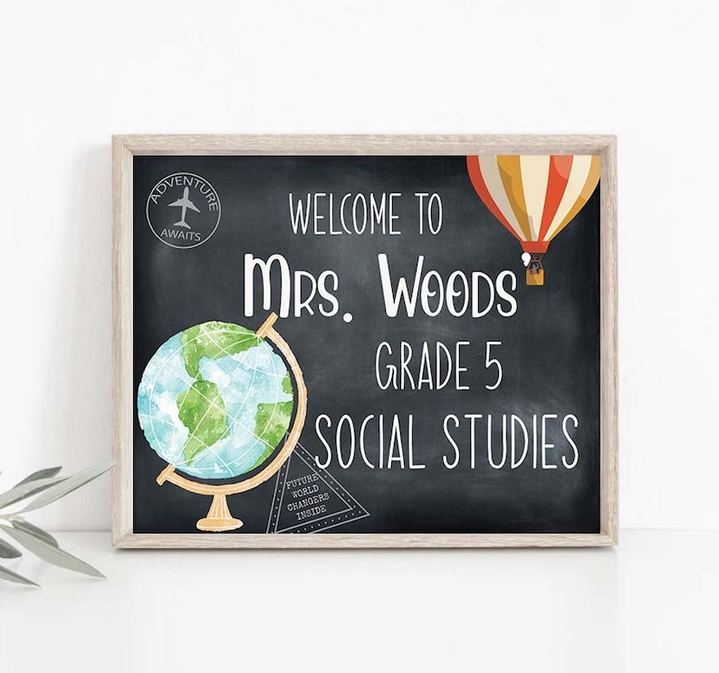 Editable Teacher Classroom Door Hanger Sign Global Classroom Decor ...