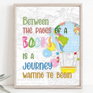 Reading Classroom Poster Printable Literacy Wall Art Motivational Reading Quote Sign Book Theme Classroom Decor Teacher Download