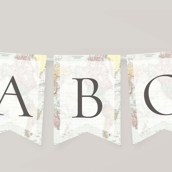 Map Banner Etsy