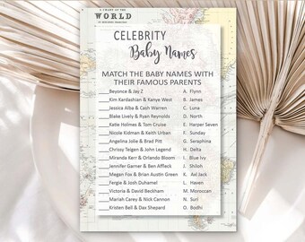 Baby Around the World Travel Adventure Baby Shower Games Printable Around the World Baby Shower Games Boy shower ideas INSTANT DOWNLOAD 0011