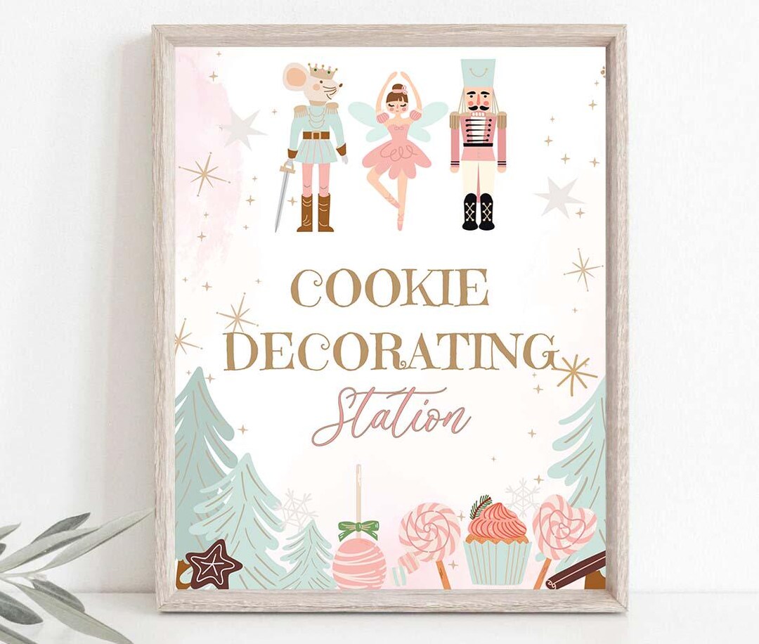Printable Cookie Decorating Sign Nutcracker Ballerina Birthday Girl ...