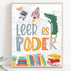 Spanisch Klassenzimmer Dekorationen Spanisches Motivationsposter Inspirierende Positive Zitate Wandkunst Poster für Spanisches Klassenzimmer Bibliothek Dekor