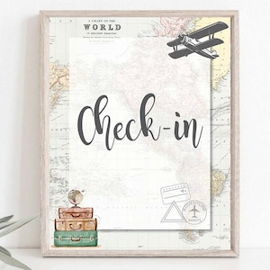 Check In Sign, travel theme baby shower, Adventure Baby Shower, Traveling to Mrs bridal shower, Adventure Awaits Retirement  0011