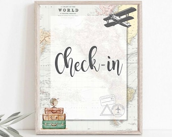 Check In Sign, travel theme baby shower, Adventure Baby Shower, Traveling to Mrs bridal shower, Adventure Awaits Retirement  0011